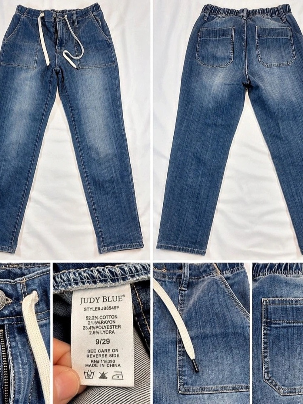 Judy Blue jogger jeans Denim in Blue Waist 9/29
